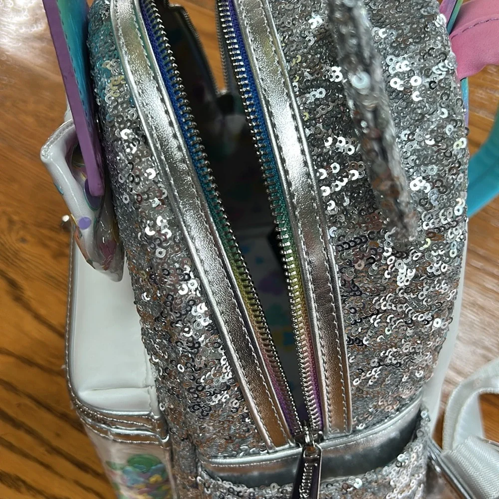 COPY -Loungefly x Disney It’s My Birthday sequined mini backpack w/removable hat